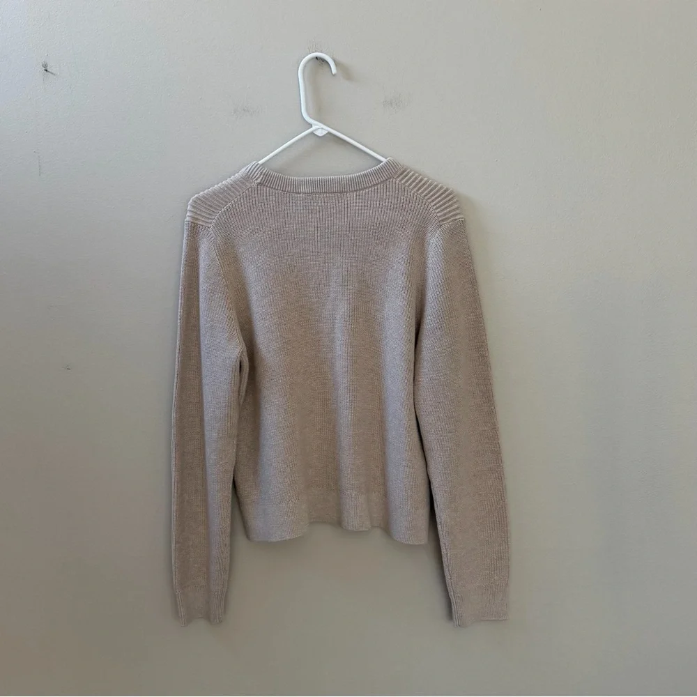 Michael Kors Beige Sweater with Gold Accents, Sz M